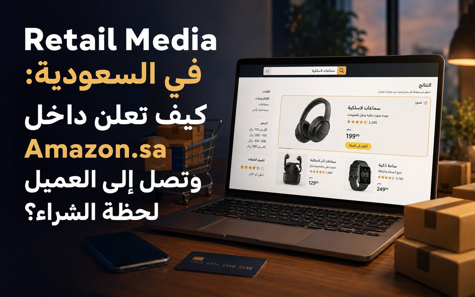 Retail Media في السعودية: كيف تعلن داخل Amazon.sa وتصل إلى العميل لحظة الشراء؟