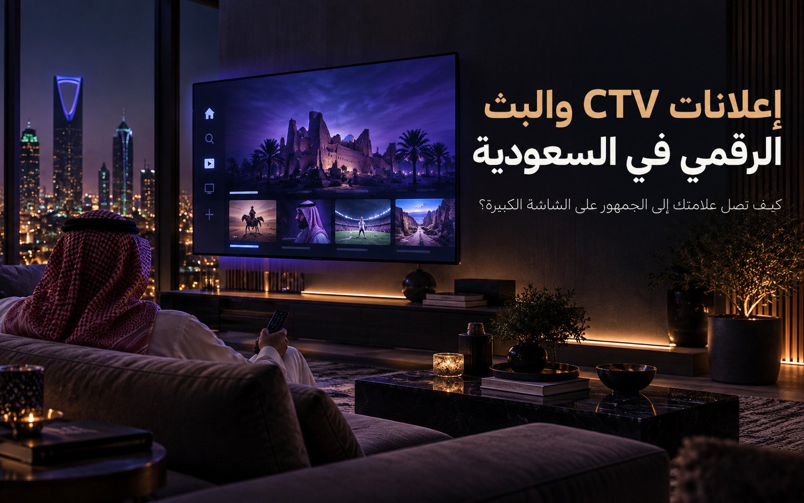 إعلانات CTV والبث الرقمي في السعودية: كيف تصل علامتك إلى الجمهور على الشاشة الكبيرة؟